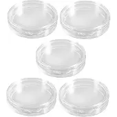 TAUOH 50 Stk Kleine Runde Transparente Kunststoff-Muenzkapseln Box 26mm
