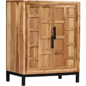vidaXL Sideboard Massivholz Akazie 60x35x76 cm Braun