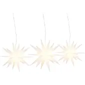 vidaXL LED-Weihnachtssterne 3 Stk. Faltbar Weiß