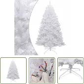 The Living Store Künstlicher Weihnachtsbaum Klappbar Beschneit 180 cm