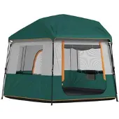 Furnicato Familienzelt Campingzelt 350x350x205 Cm Grün