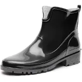 Ladeheid Damen Kurze Gummistiefel LA-930 (Schwarz2, 40)