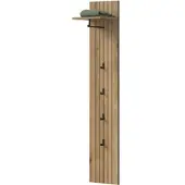 Inn.Furn GARDEROBENPANEEL Evoke Eiche 31 x 160 cm, Wandgarderobe mit Kleiderstange