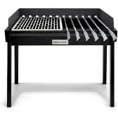 Grillpeter Mangal 5mm Bulat 70 Schaschlikgrill mit Grillgitter 6 Spieße