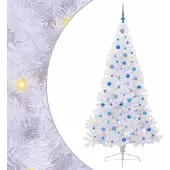 Syfax Künstlicher Weihnachtsbaum Weiß 210 cm PVC und Stahl