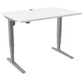 Stier Elektrisch höhenverstellbarer Schreibtisch 501-43 120 x 80cm Weiß melaminbeschichtet 65-125cm