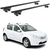 Aurilis Dachträger für Dacia Sandero Stepway I 2011-2012 Facelift 90kg Alu Schwarz