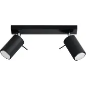 Licht-Erlebnisse Spot Lampe Metall GU10 verstellbar Schwarz 2-flammig länglich Modern