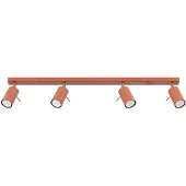 Licht-Erlebnisse Spot Lampe Metall GU10 verstellbar Ocker 4-flammig länglich Modern Strahler