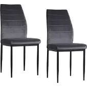 HTI Polsterstuhl Madison Samt Grau B 43,5 x H 96 x T 57 cm Sitzhöhe 49 cm