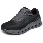 SKECHERS Slip-On Sneaker "GLIDE-STEP PRO-WAVERRA", Herren, Gr. 43, Textil, schwarz-weiß (schwarz, grau), Schuhe Slip-On Sneaker, Schlupfschuh, Halbschuh, Freizeitschuh, vegan