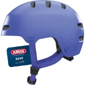 ABUS Fahrradhelm XOXO - Cityhelm im Skater-Look - Helm für Skateboard, Fahrrad, Scooter - mit optimiertem Kinnpolster - für Jugendliche und Erwachsene - Größe S, mono blau