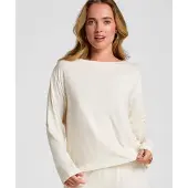 Hunkemoller Schlafshirt Langarm Jersey Weiß