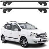 Menabo Dachträger für Daewoo Rezzo / Chevrolet Rezzo (U100) Alu 90kg Schwarz 2tlg
