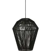 Light & Living Pendelleuchte - Schwarz - Metall - Stoff - 30 x 37 cm - 1-flammig