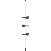 Zafferano - SUPER O Wiederaufladbare und dimmbare schwarze LED-Hängelampe - 3 Lichtmodule