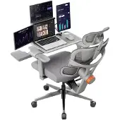 OEM Ergonomischer Stuhl, Verstellbare Lendenstütze, Neigefunktion, NT002 Desktop Grau
