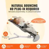OEM Babywippe, 3-Punkt-Sicherheitsgurt, zwei Liegepositionen, Dunkelgrau