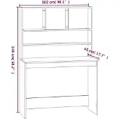vidaXL Schreibtisch mit Regal Weiß 102x45x148 cm Holzwerkstoff