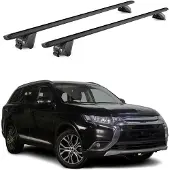 Aurilis Dachträger für Mitsubishi Outlander III 2013-2021 100kg Alu Schwarz 2 tlg