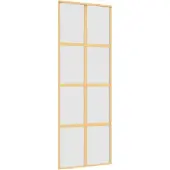 vidaXL Schiebetür Golden 76x205 cm Matt ESG-Glas und Aluminium
