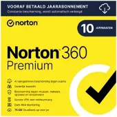 Norton 360 Premium | Jahreslizenz | 10 Geräte | 75 GB Cloud-Speicher | Immer die aktuellste Version