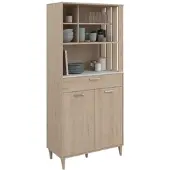 Parisot BUFFET Küche Eiche, grau 84 cm Buffetschrank mit viel Stauraum
