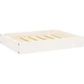 vidaXL Hundebett Weiß 61,5x49x9 cm Massivholz Kiefer