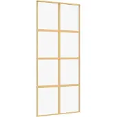 vidaXL Schiebetür Golden 90x205 cm ESG-Klarglas und Aluminium