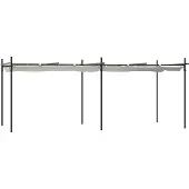 vidaXL Pergola mit Schiebedach Creme 589x292x230 cm