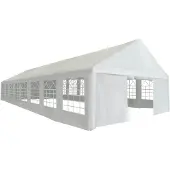 vidaXL Partyzelt PE 6x16 m Weiß