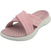 SKECHERS Damen Go Walk Flex Sandal Impressed, Mauve Textile, 41 EU