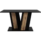 Mirjan 24 Couchtisch Muss, Wohnzimmer Kaffeetisch (Farbe: Schwarz / Wotan Eiche)