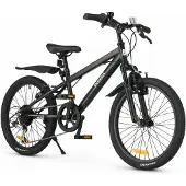Deryan Kinder Mountainbike 20 Zoll – Verstellbar – Schwarz