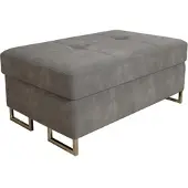 Masseno POLSTERHOCKER BARLET Grau 100x60 cm