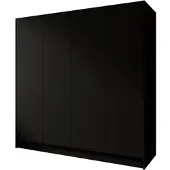 Masseno Drehtürenschrank VELAR 200/200/51 cm Modern Kleiderschrank 4-türig Schwarz