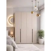 AX Living Omodeo Kleiderschrank 170 breit – Kaschmir-Nachbildung inkl. WingLine-System