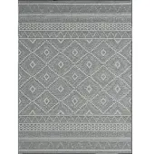 KADIMA DESIGN LÄUFER ESERA Ethno-Rauten Polypropylen Grau 67 x 180 cm