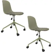 Housecraft living Roxanne Bürostuhl Grün - 2 er Set