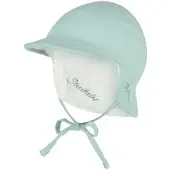 Sterntaler Wende-Schirmmütze Musselin in helltürkis | Gr.: 45 cm