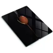 Wallfluent GLASPLATTE 40x52 cm Löffel mit Schokolade