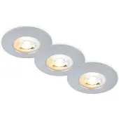 Briloner LEUCHTEN LED Einbauleuchte "DIMARA", grau (chromfarben, matt), 1, Ø 9cm H: 3cm, 1 Stk., Leuchten, 90x27 mm, Wohnzimmer, Flur, LED Einbauleuchte