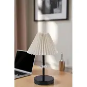 Opviq , Hochwertige Tischlampe (Elterncode) - Creme & Schwarz, IP20, 38 cm
