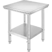 OEM Küchenarbeitstisch, verstellbares Unterregal, stabile Struktur, 24x24x32inch, 24x24x32inch