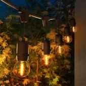 LEDVION LED Lichterkette Außen 10M IP65 E27 dimmbar 220-240V