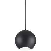 Ideal Lux Moderne Aufhängung Mr Jack Metall Schwarz 1 Licht 7W 3000K Warmes Licht Groß