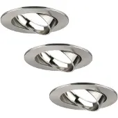 LEDVION 3er Set LED Einbaustrahler Rund 3W dimmbar Kaltweiss