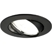 LEDVION LED Einbaustrahler Rund Schwarz 3W dimmbar Kaltweiss