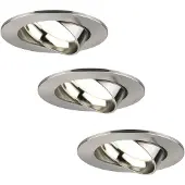 LEDVION 3er Set LED Einbaustrahler Rund 3W dimmbar Neutralweiss