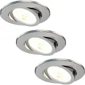 LEDVION 3er Set LED Einbaustrahler 7W CCT wasserdicht IP65